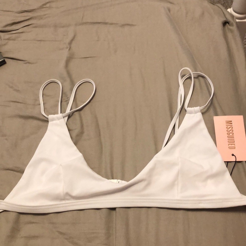 White bikini top without padding